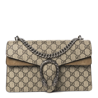 Gucci GG Supreme Monogram Small Dionysus Shoulder Bag Taupe 1 of 10
