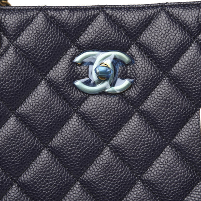 Chanel Caviar Quilted Large CC Shopping Tote Navy 10 of 11