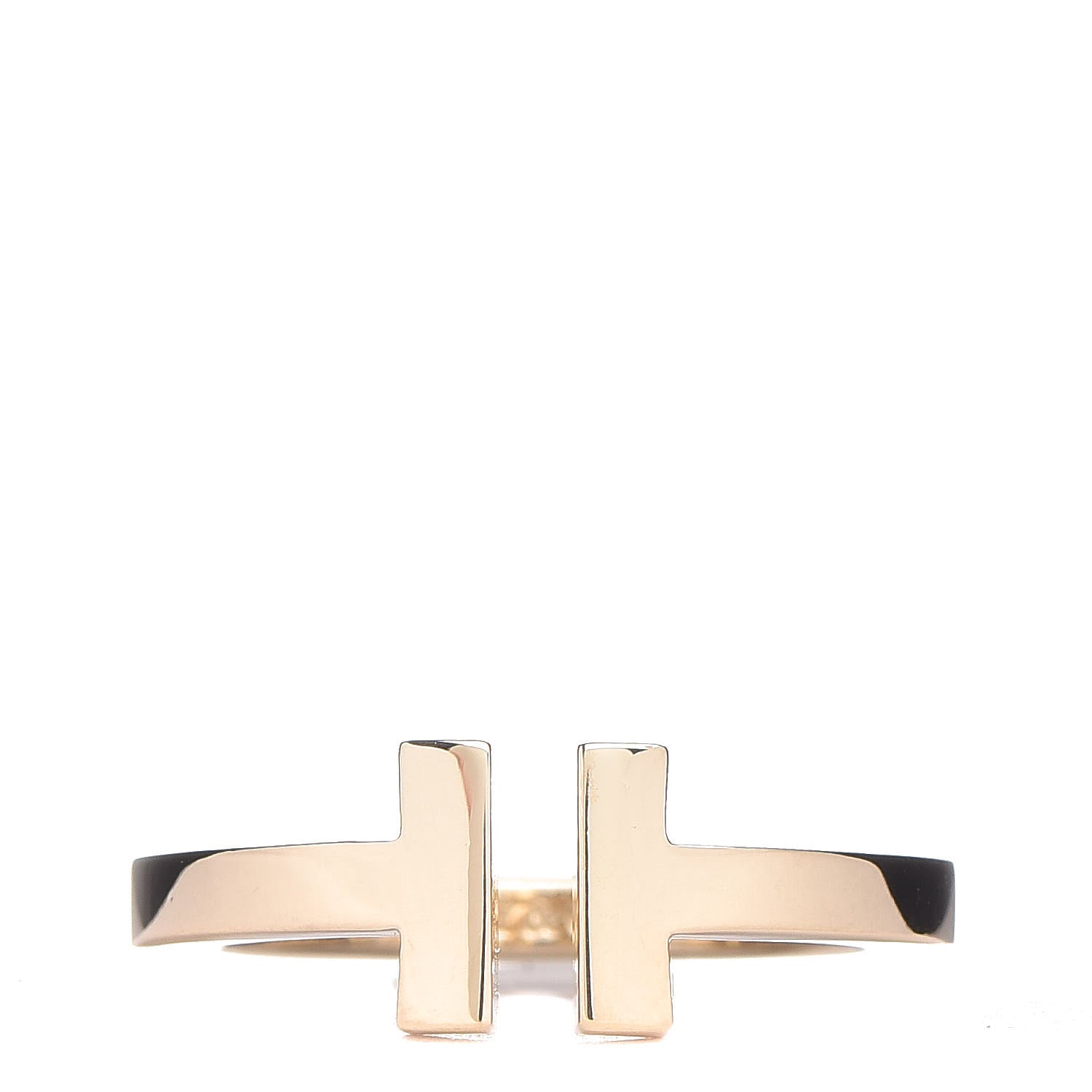 Tiffany 18K Yellow Gold T Square Ring 54 7 1 of 5