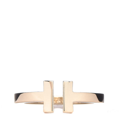 Tiffany 18K Yellow Gold T Square Ring 54 7 1 of 5