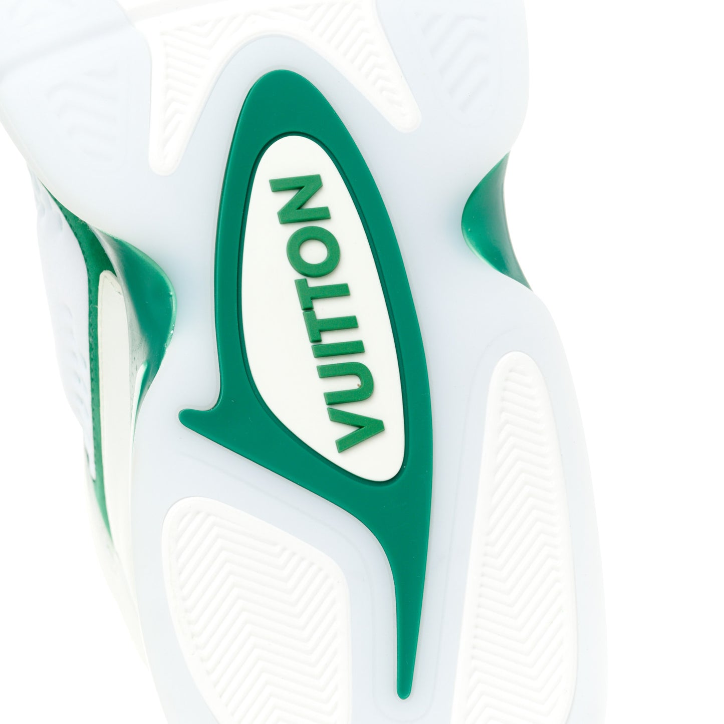 Calfskin Mens LV Trainer 2 Sneaker 7.5 White Green