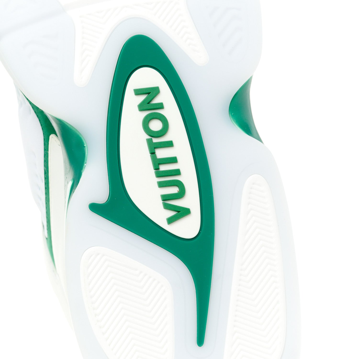 Louis Vuitton Calfskin Mens LV Trainer 2 Sneaker 7.5 White Green 6 of 9