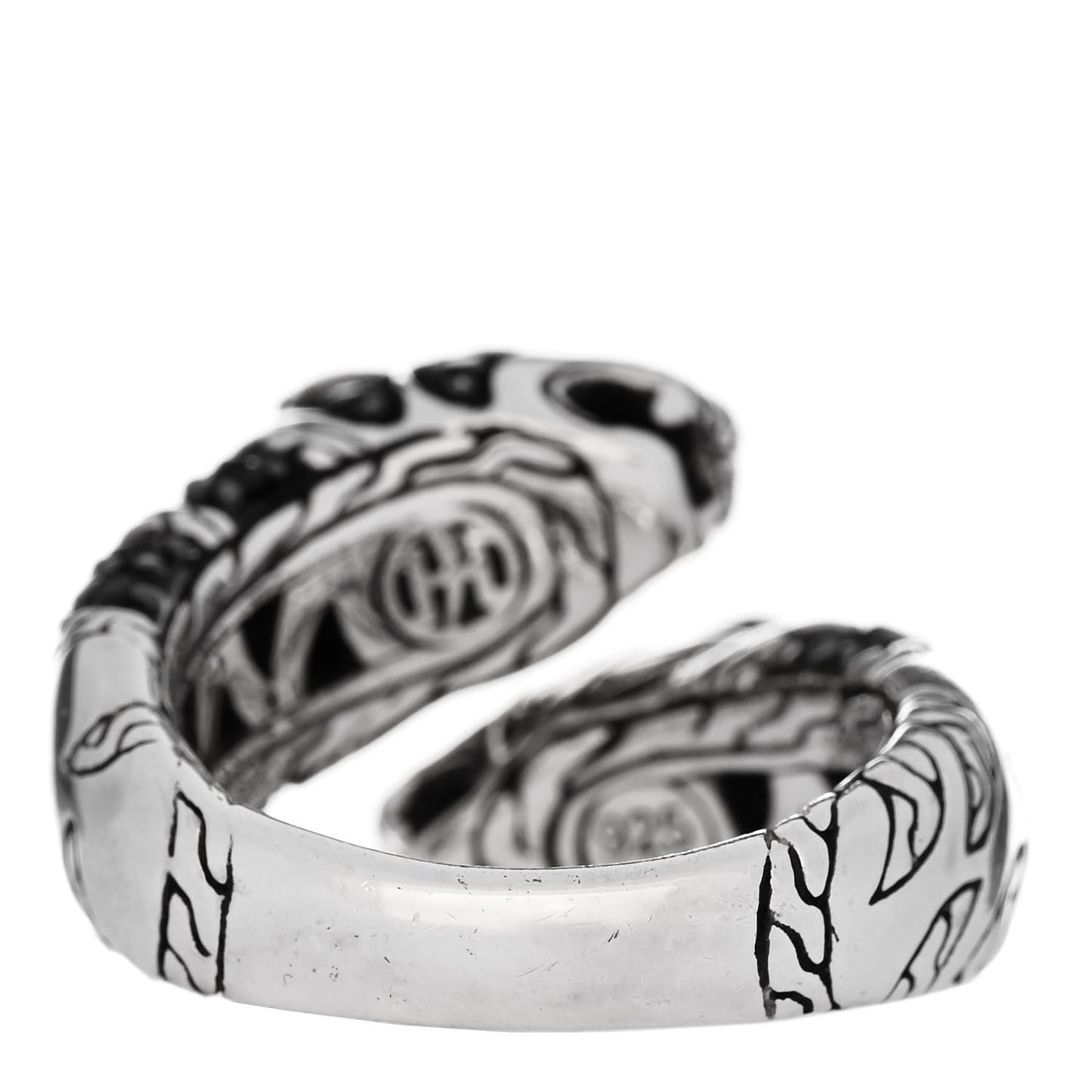 Sterling Silver Black Sapphire Palu Macan Tiger Ring 54 7