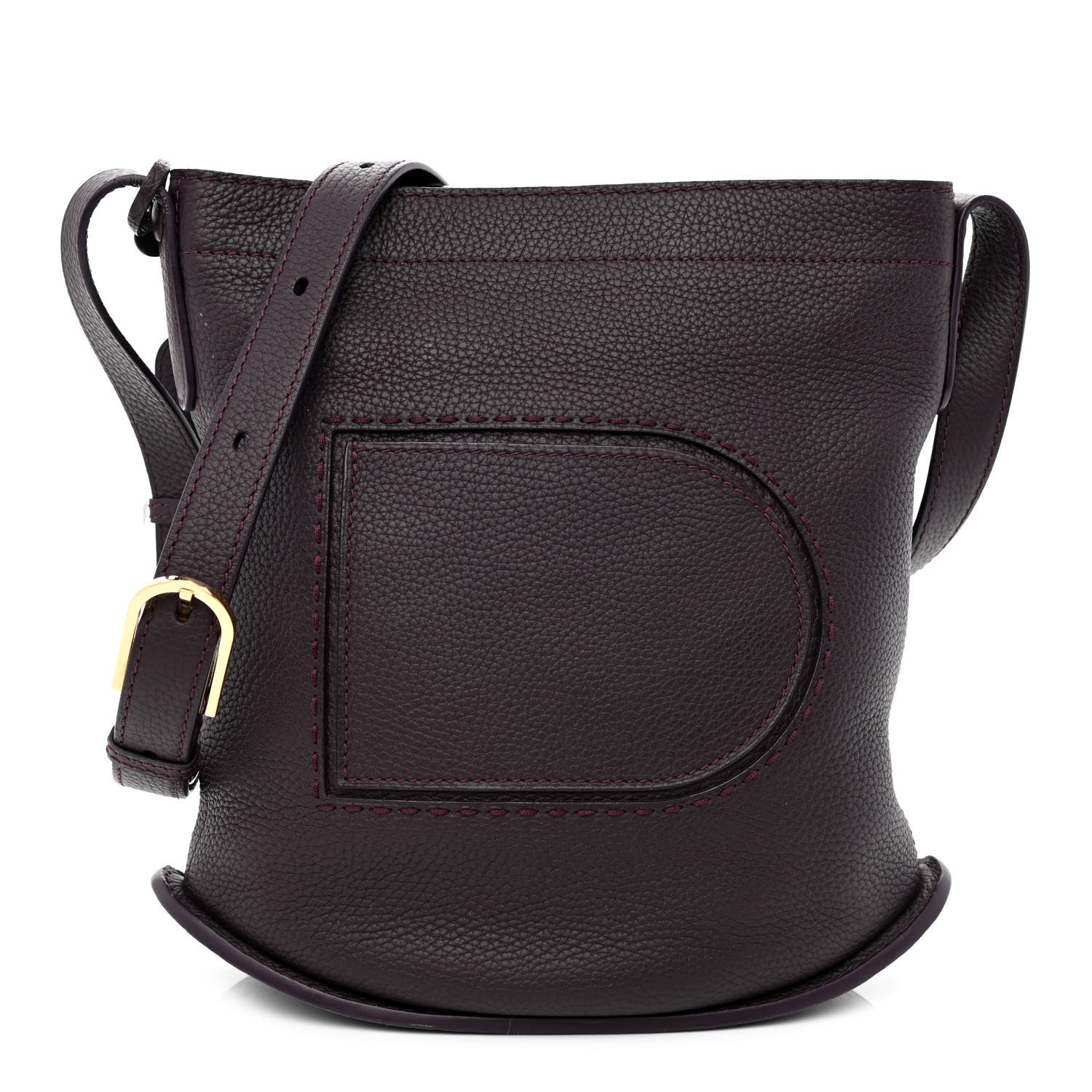 Delvaux Taurillon Pin Daily Surpique Bucket Deep Amethyst 1 of 11