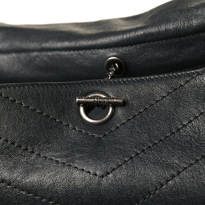 Saint Laurent Vintage Lambskin Chevron Monogram Medium Nolita Dark Smog 13 of 13