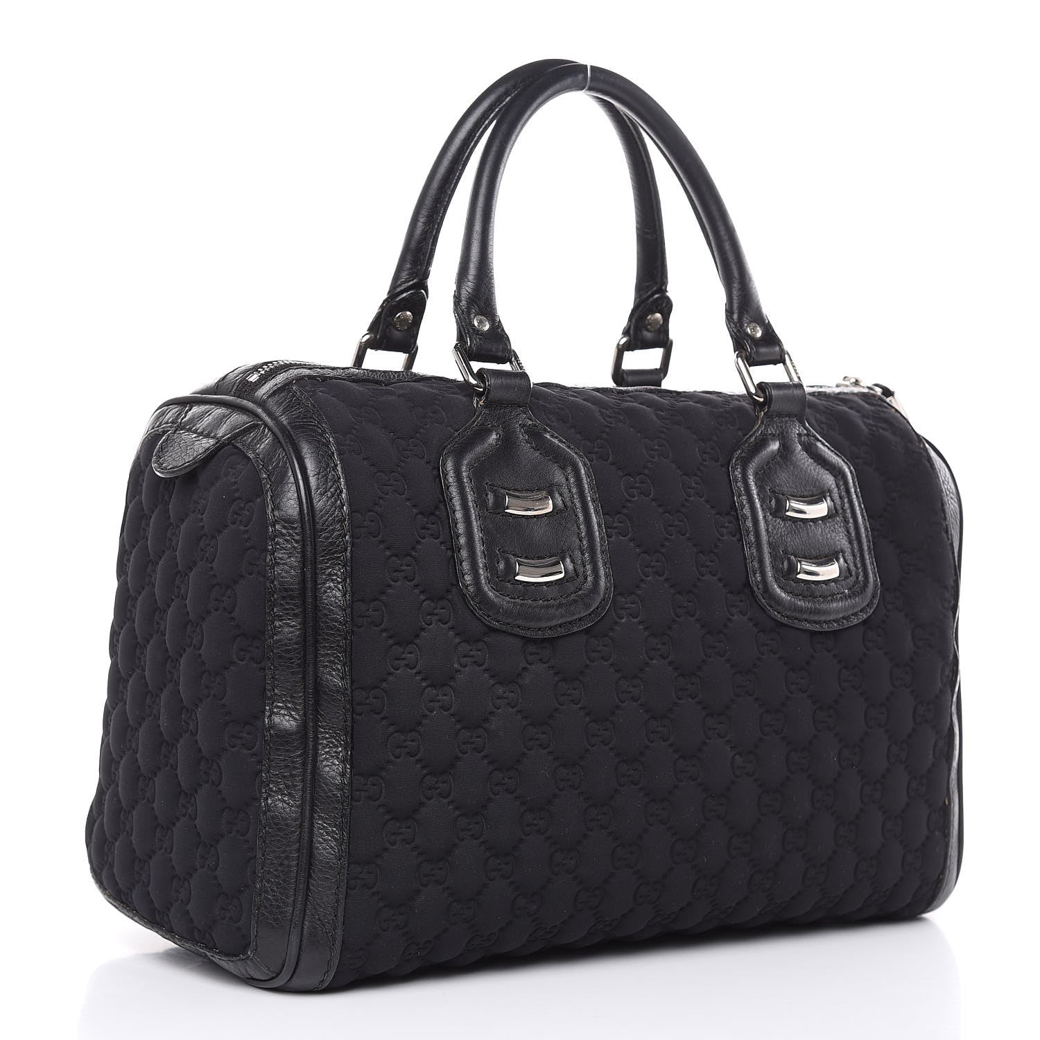 Gucci Guccissima Neoprene Medium Techno Tag Boston Black 3 of 14