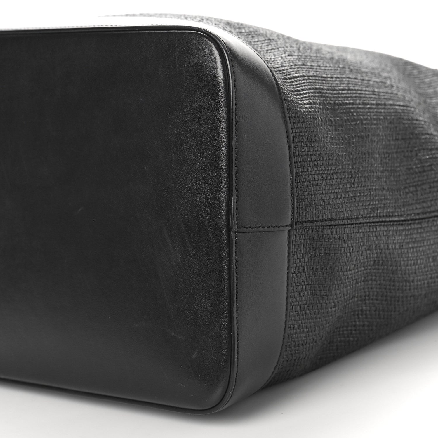 Saint Laurent Linen Canvas Teddy Shopping Bag Black 11 of 11