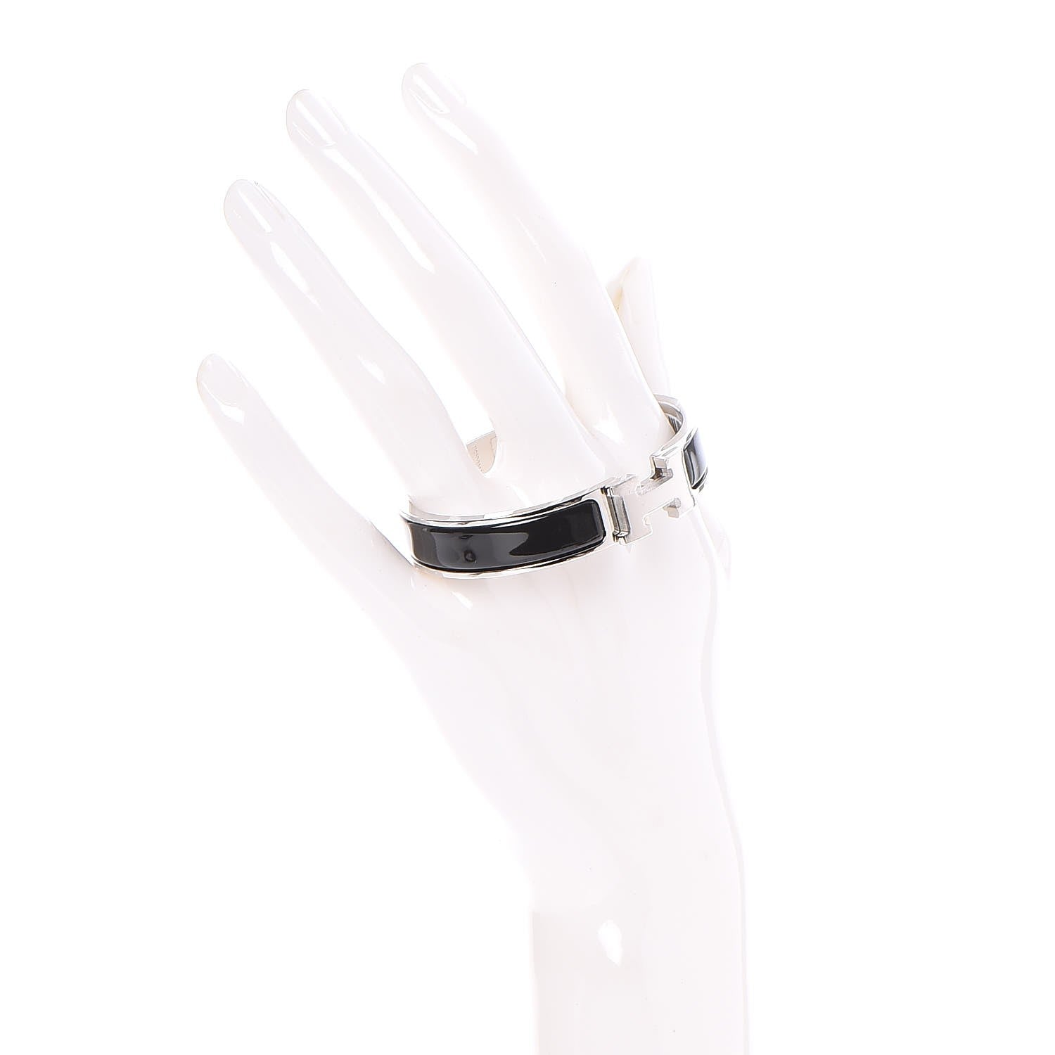 Hermes Enamel Narrow Clic Clac H Bracelet PM Black 2 of 6
