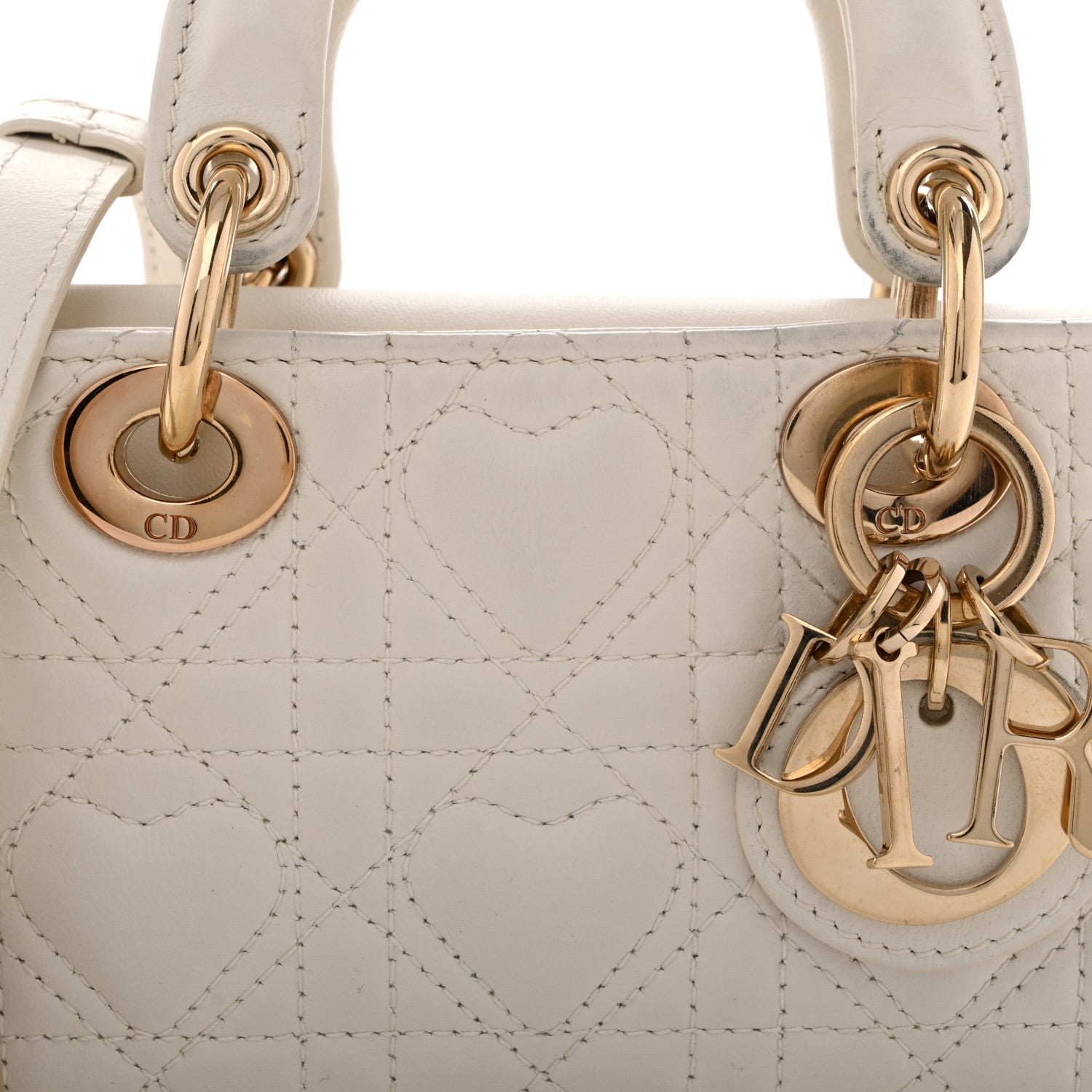 Christian Dior Lambskin Cannage Dioramour Micro Lady D-Joy Latte 7 of 13
