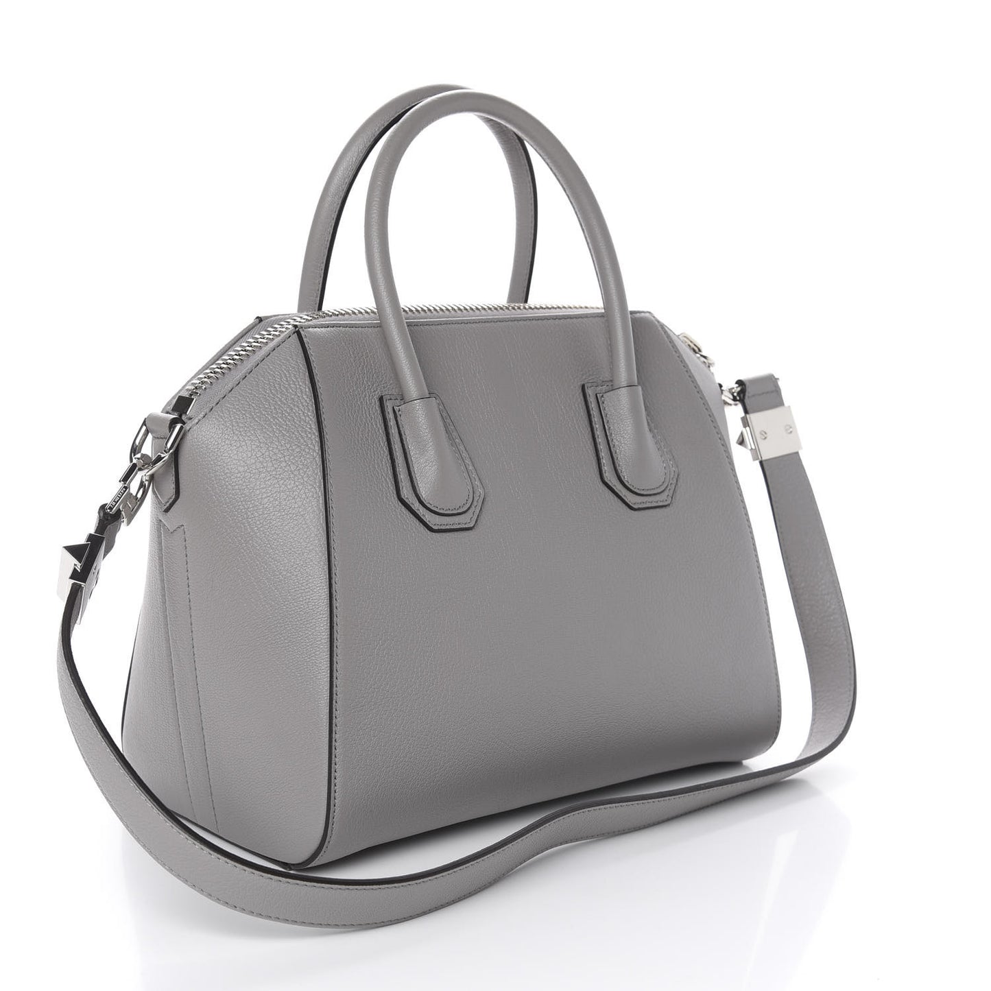 Sugar Goatskin Small Antigona Pearl Grey