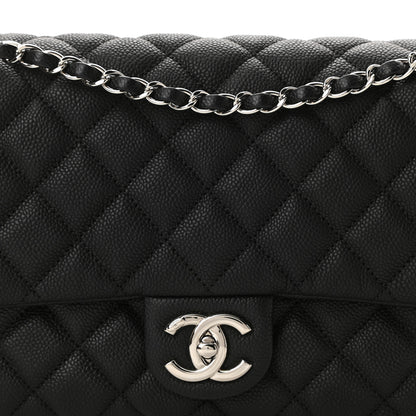 Chanel Caviar Quilted Jumbo Easy Flap Black 8 of 11