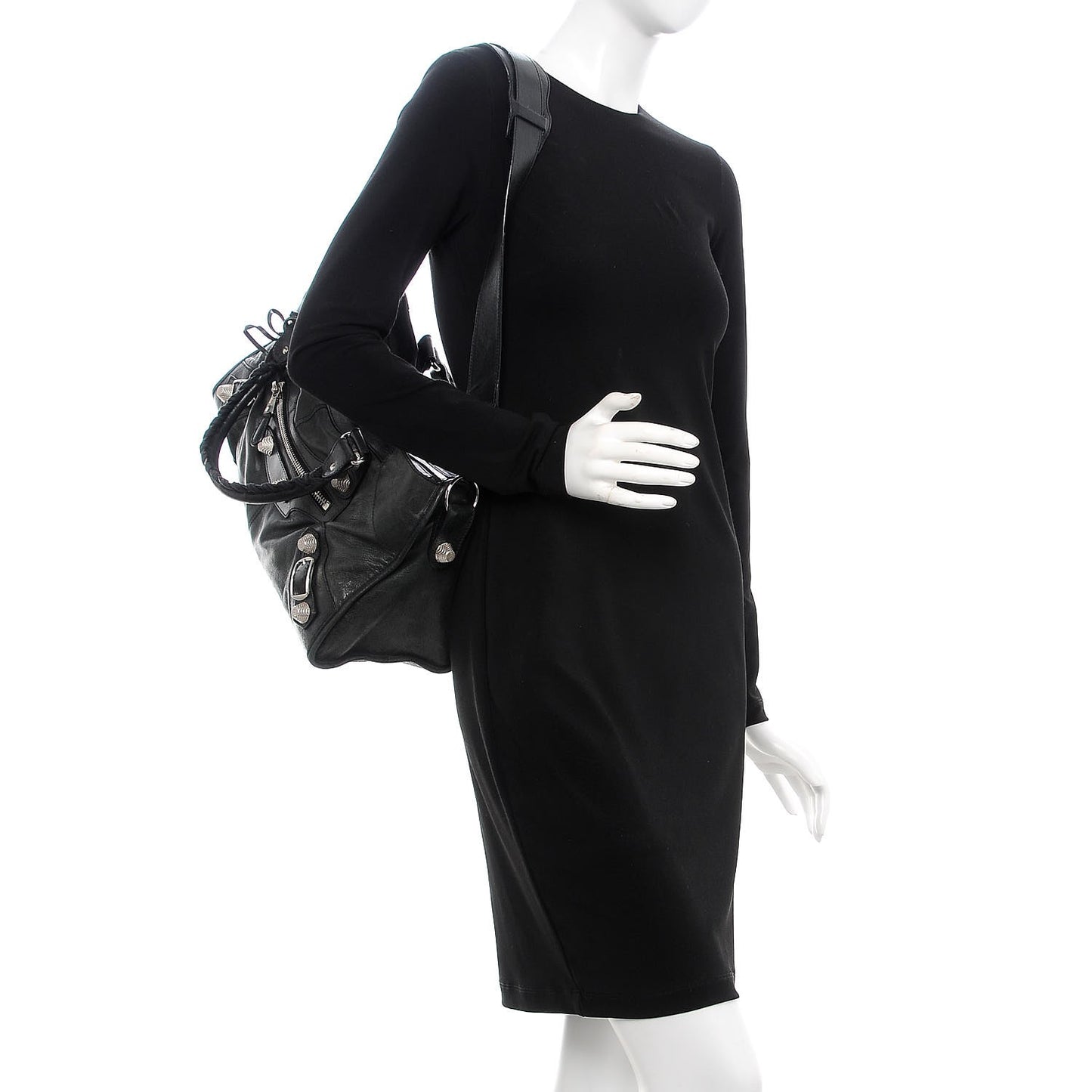 Agneau Giant 21 Silver Hardware Part Time Black