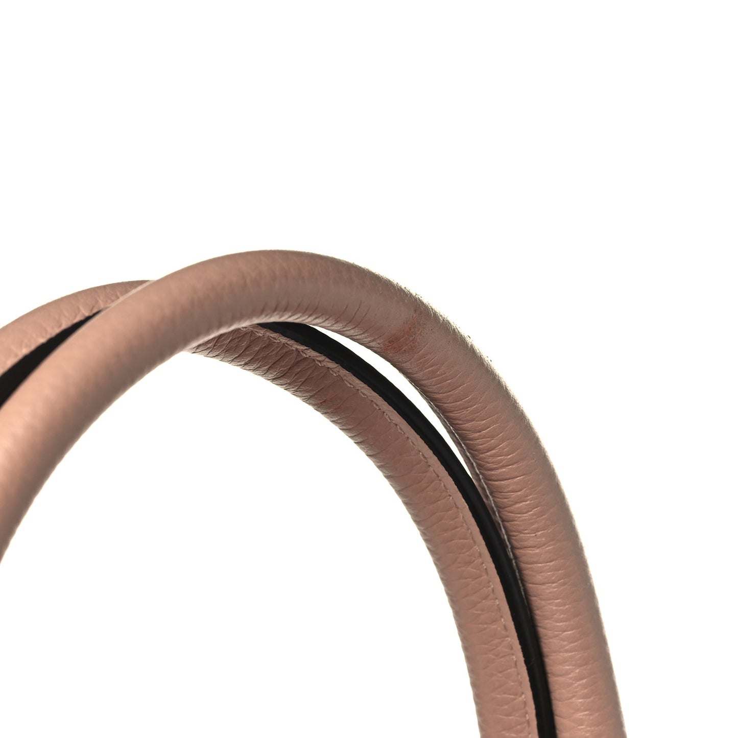 Hammered Calfskin Medium Studio Top Handle Bag Beige