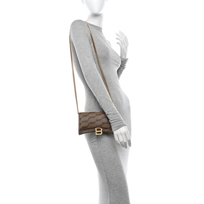 Balenciaga Coated Canvas BB Monogram Hourglass Chain Bag Beige Brown 2 of 11