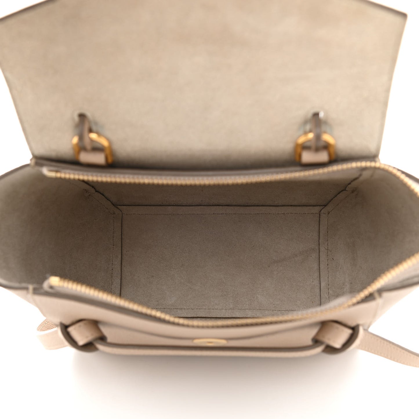 Grained Calfskin Nano Belt Bag Light Taupe
