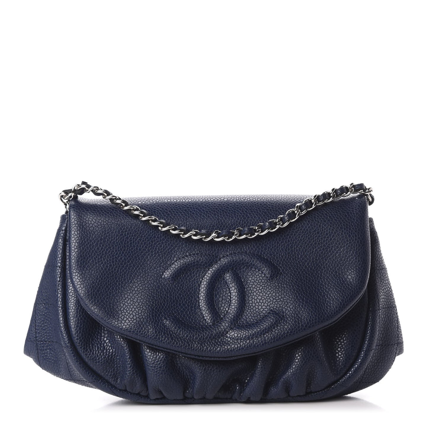 Caviar Half Moon Wallet On Chain WOC Navy