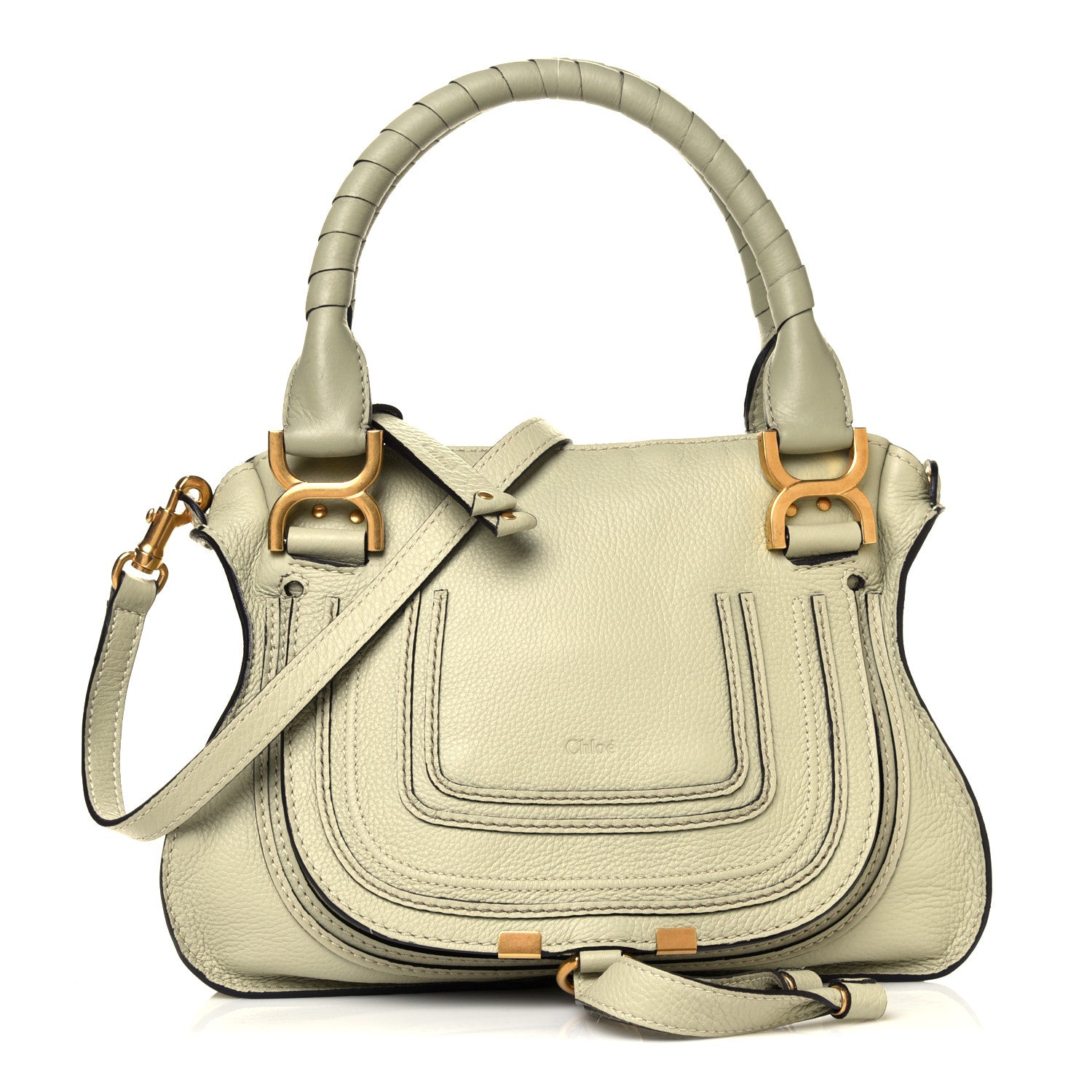 Chloe Calfskin Small Marcie Satchel Light Eucalyptus 1 of 4