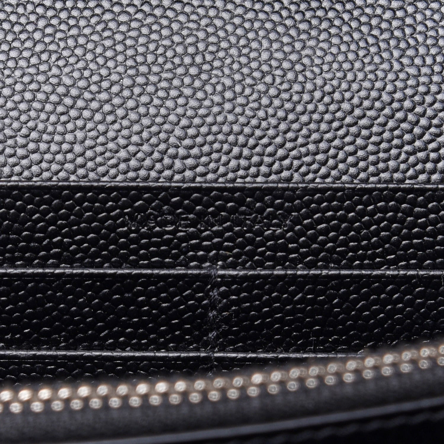 Saint Laurent Grain De Poudre Matelasse Chevron Monogram Chain Wallet Black 7 of 12