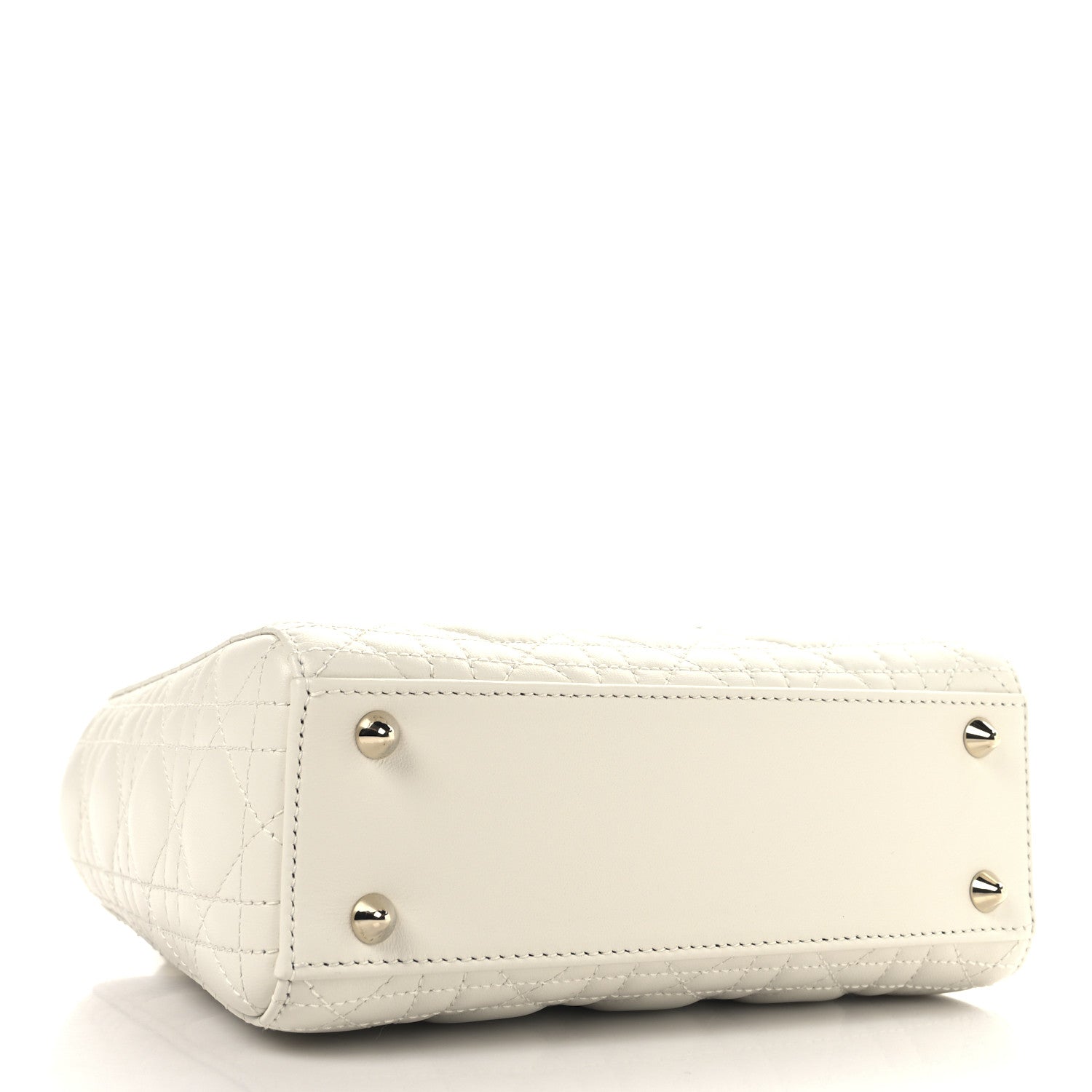 Christian Dior Lambskin Cannage Small My ABCDior Lady Dior White 4 of 10