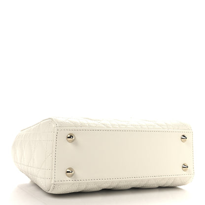 Christian Dior Lambskin Cannage Small My ABCDior Lady Dior White 4 of 10