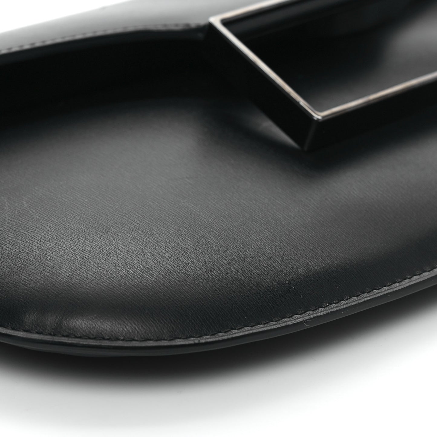 Box Calfskin Double Je Clutch Black