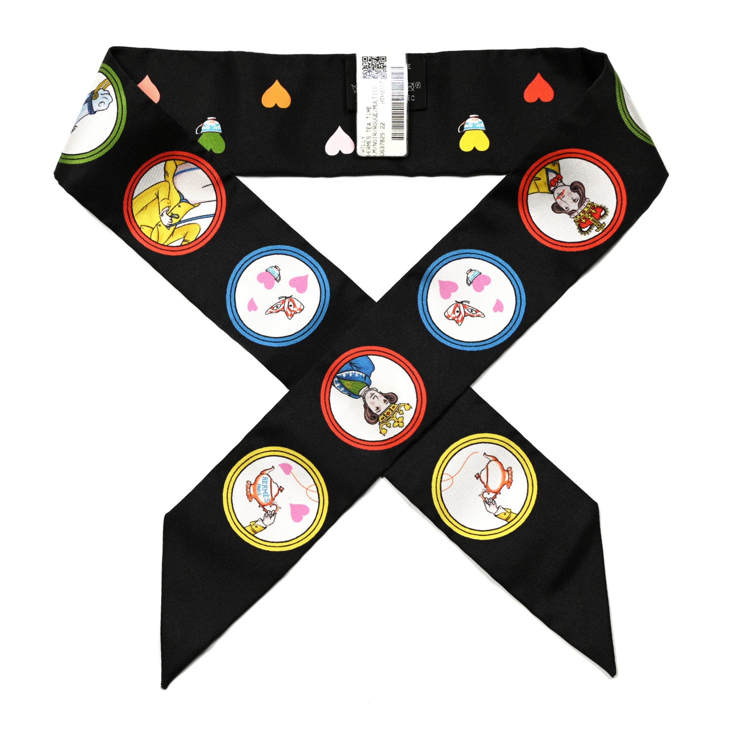 Silk Tea Time Twilly Black Rouge Multicolor