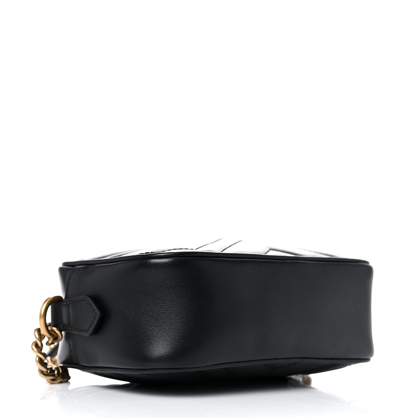 Calfskin Matelasse Mini GG Marmont Chain Shoulder Bag Black