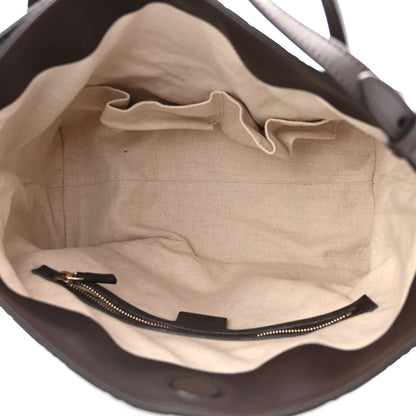 Gucci Guccissima Medium Bree Foldover Tote Chocolate 5 of 10