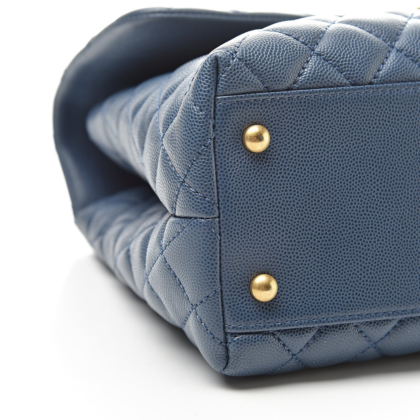Caviar Quilted Medium Coco Handle Flap Blue