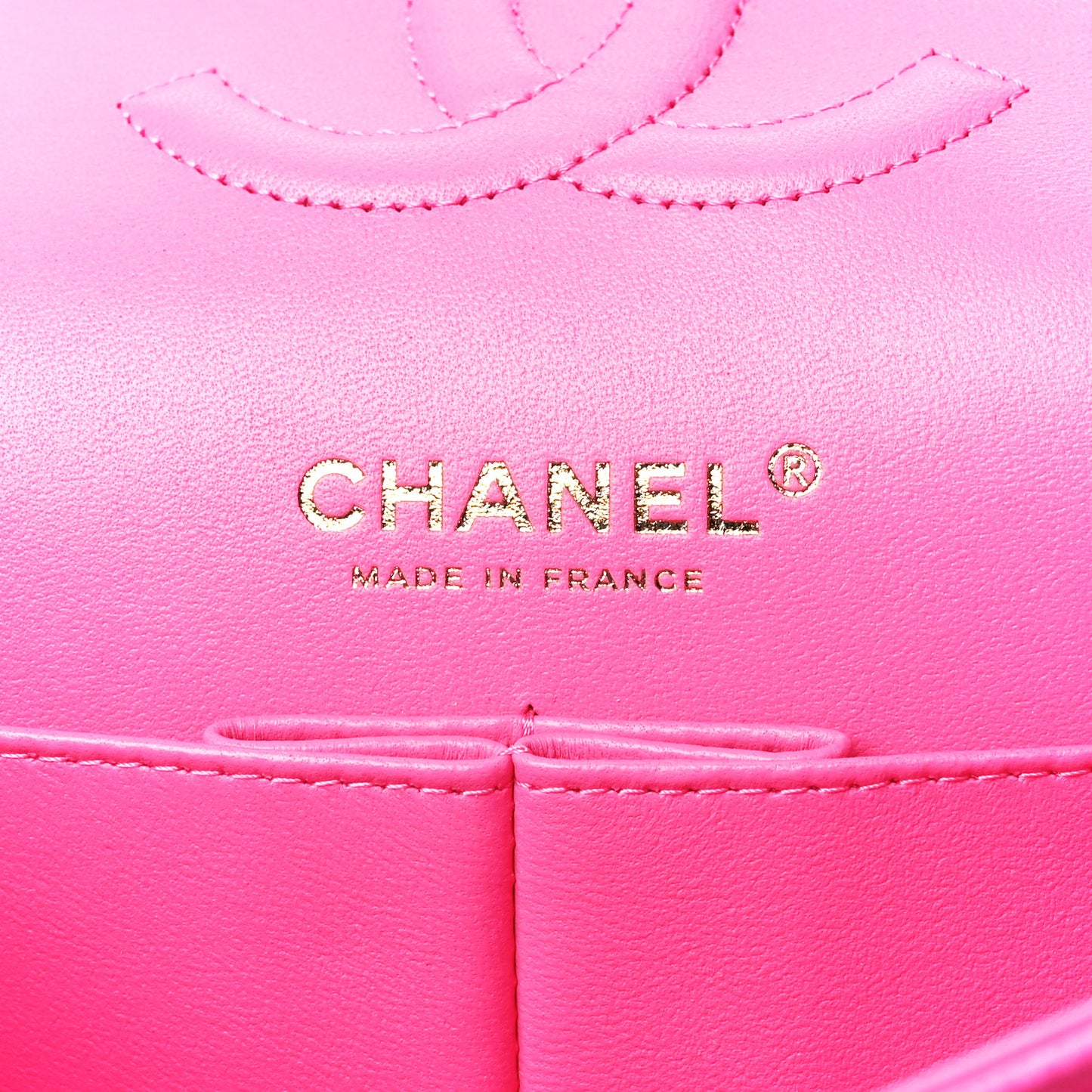 Caviar Quilted Medium Double Flap Pink