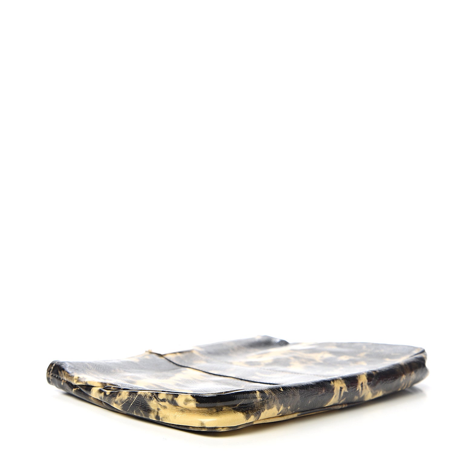 Jimmy Choo Patent Clutch Beige Black 3 of 5
