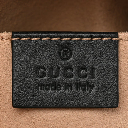 Gucci Calfskin Matelasse Mini GG Marmont Chain Shoulder Bag Black 6 of 9
