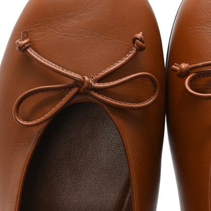 Miu Miu Calfskin Mary Jane Ballerina Flats 36 Cognac 10 of 10