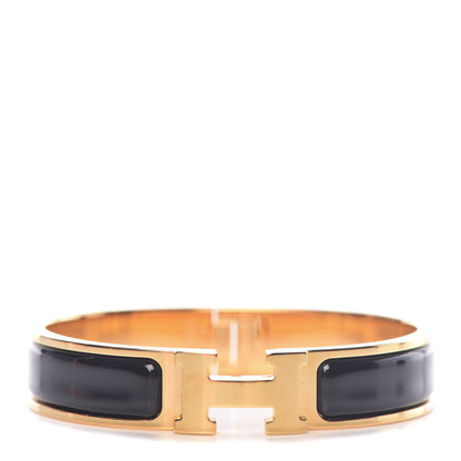 Hermes Enamel Narrow Clic Clac H Bracelet PM Black 1 of 6