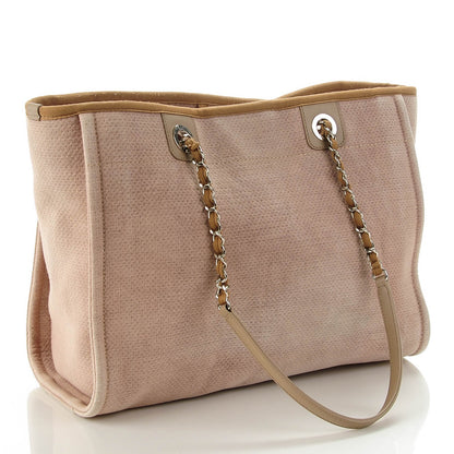 Chanel Canvas Small Deauville Tote Ecru 3 of 8