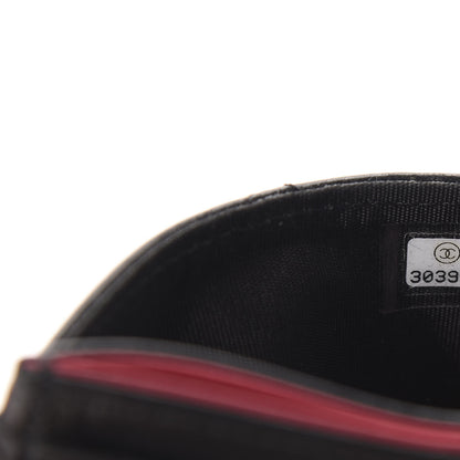 Chanel Shiny Goatskin Quilted Chanel 19 Card Holder Black 8 of 9