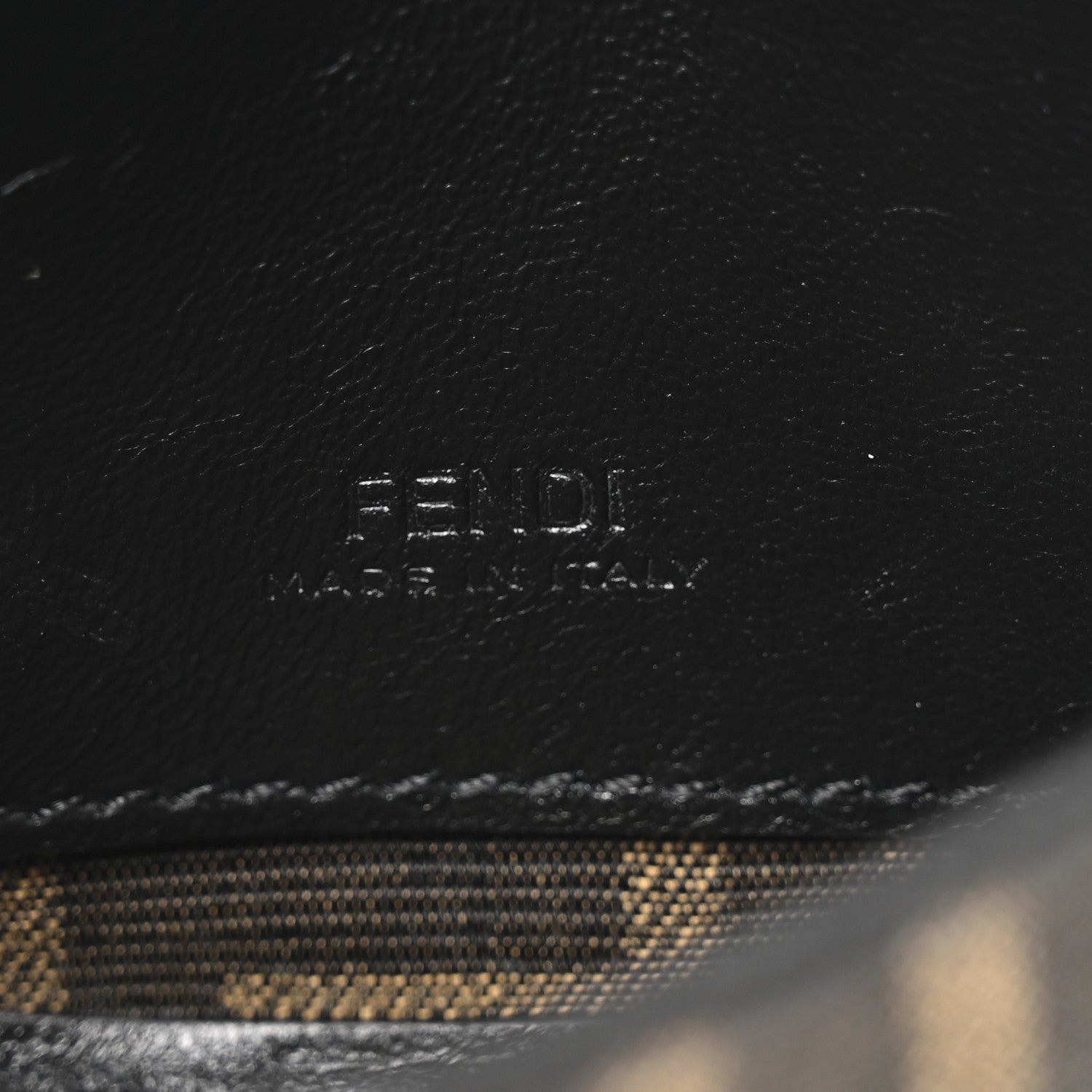 Fendi Glazed Fabric FF 1974 Nano Baguette Charm Mogano Panna 10 of 21