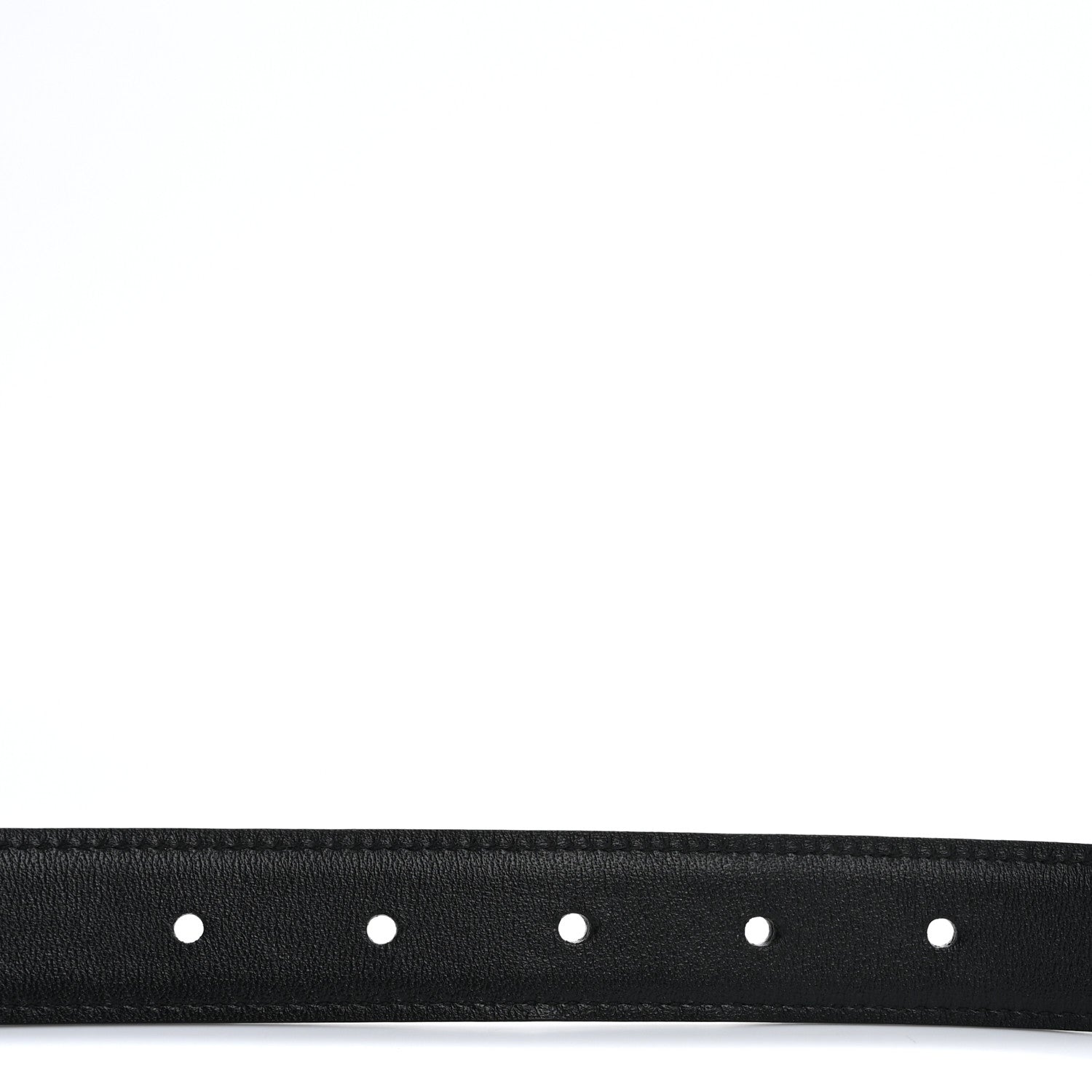 Saint Laurent Brushed Calfskin Folk Buckle Belt 70 Black 6 of 8