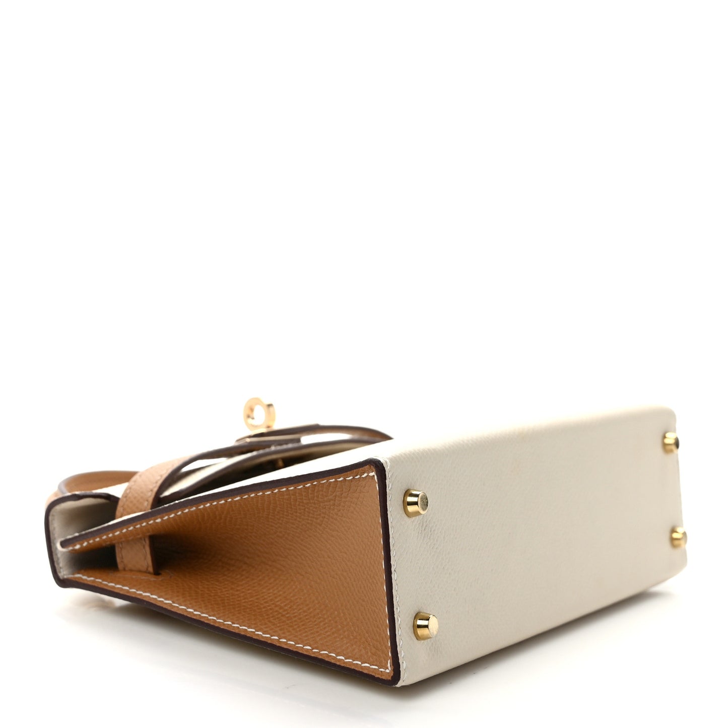 Epsom Horseshoe Mini Kelly Sellier 20 Craie Biscuit