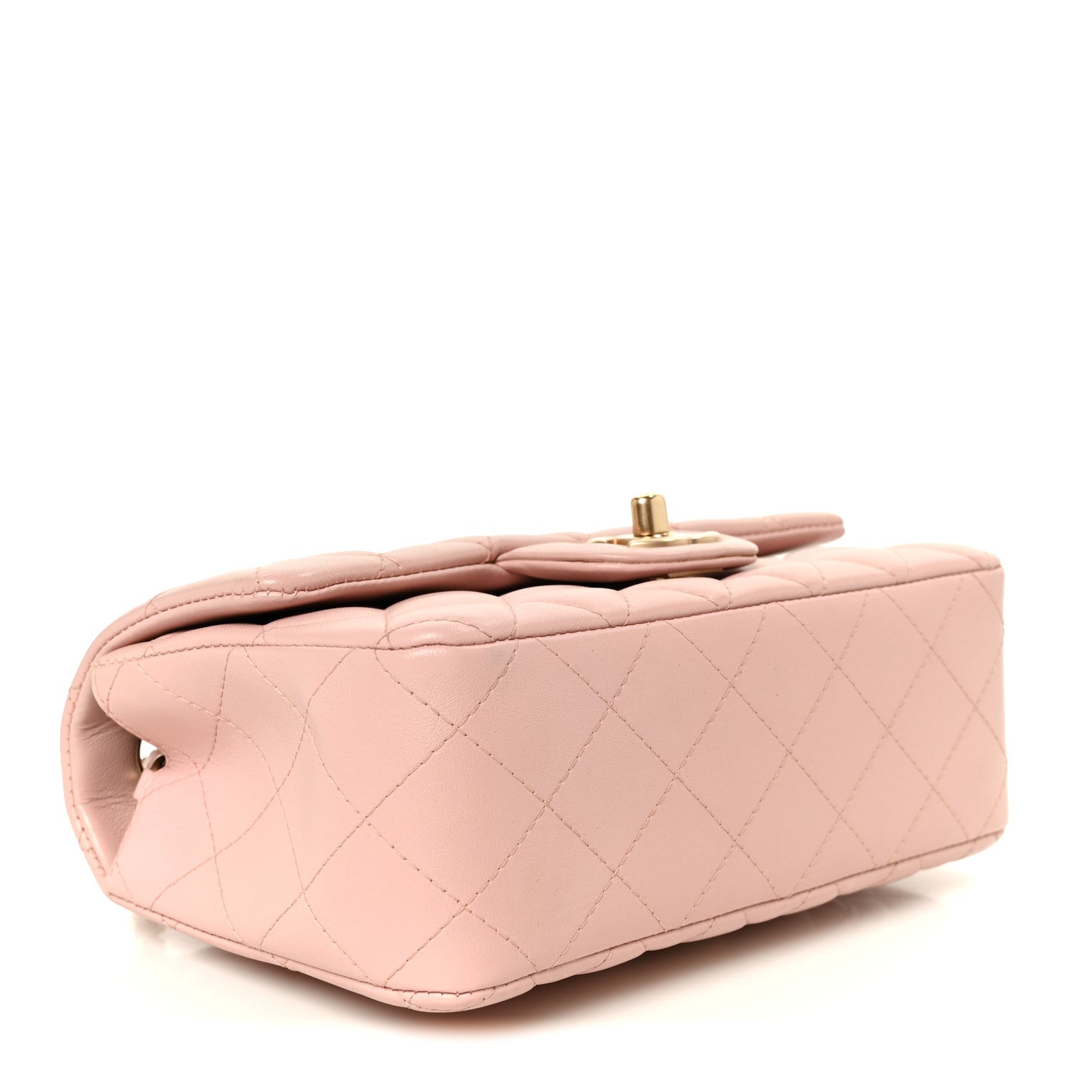 Chanel Lambskin Quilted Mini Rectangular Flap Light Pink 4 of 11