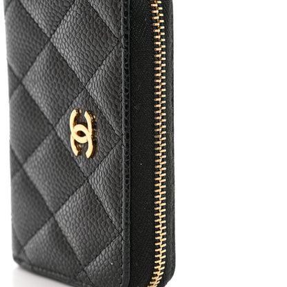 Chanel Caviar Quilted Classic Zipped Coin Purse Black 8 of 9