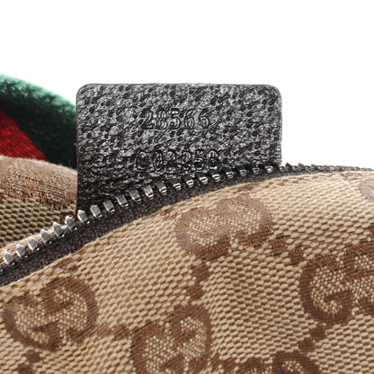 Gucci GG Monogram Web Double Pocket Belt Bag Ebony 7 of 8