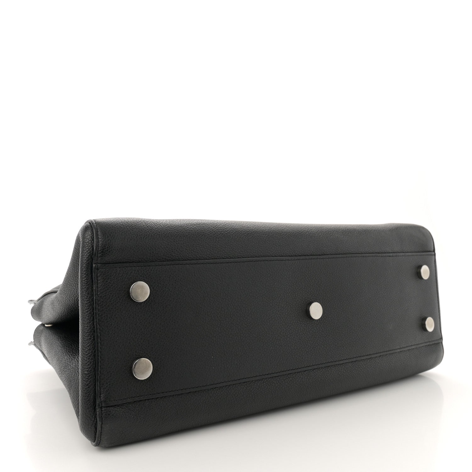 Saint Laurent Grained Calfskin Medium Cabas Rive Gauche Black 4 of 15
