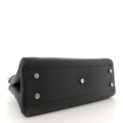 Saint Laurent Grained Calfskin Medium Cabas Rive Gauche Black 4 of 15