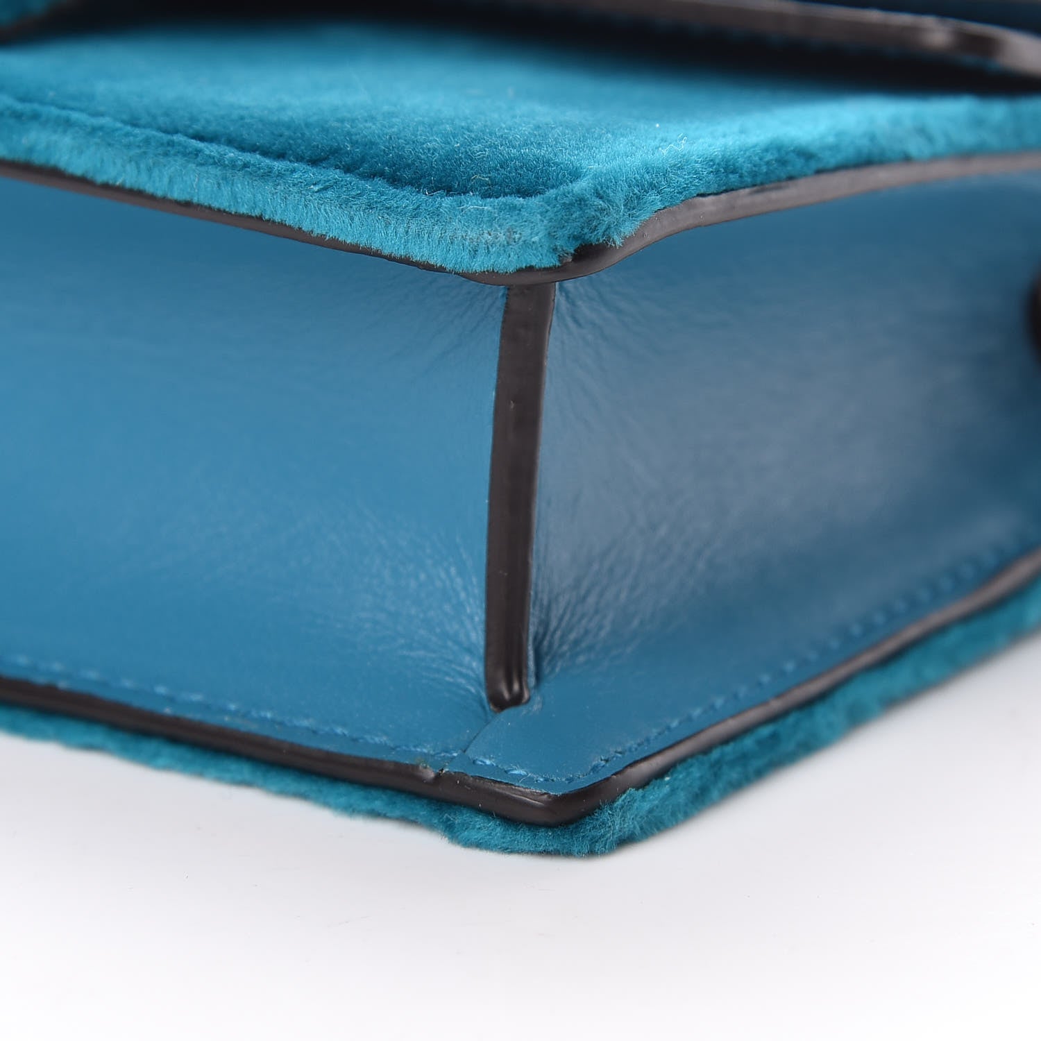 Gucci Velvet Super Mini Dionysus Shoulder Bag Pavone Cyan 9 of 12