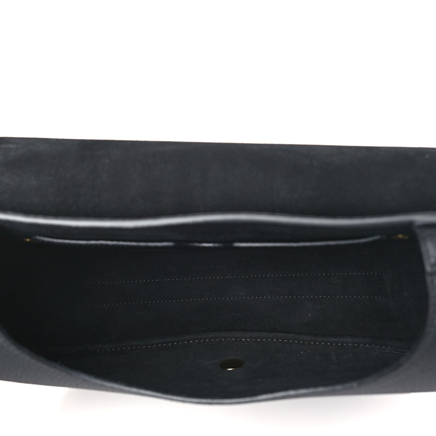 Grained Calfskin Large Bobby Flap Black