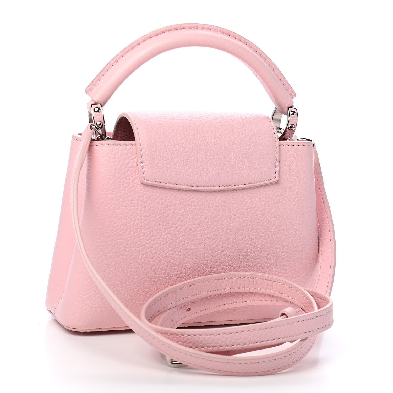 Louis Vuitton Taurillon Flowers Capucines Mini Pink 3 of 9