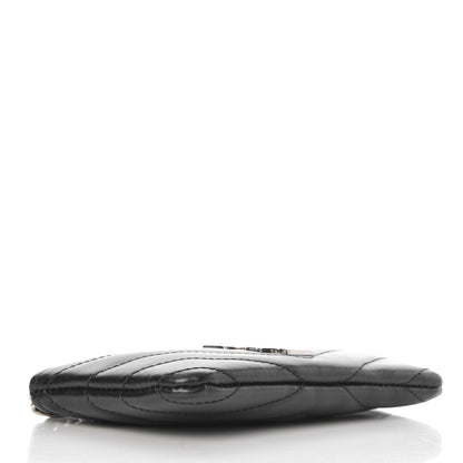Saint Laurent Calfskin Matelasse Monogram Key Pouch Black 4 of 7