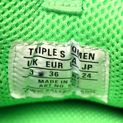 Balenciaga Fabric Mesh Clear Sole Womens Triple S Sneakers 36 Fluo Green 8 of 8