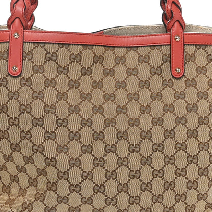 Gucci Metallic Monogram Medium Craft Tote Coral 9 of 11